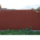 Профнастил фигурный С10 - 0,45 Окрас - Б, с пленкой RAL 3009 оксидно-красный.