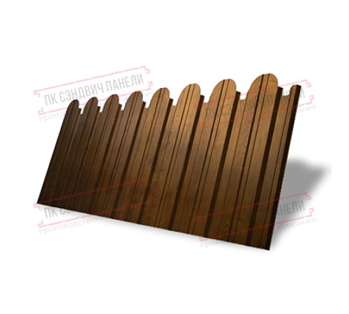 Профнастил фигурный С10 - 0,4 Окрас - А, Print Premium с пленкой Golden Wood.