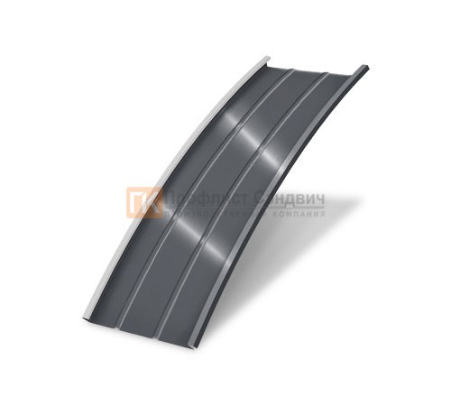 Продольно гнутый фальц профилированный 0,45 RAL 7024 Drap