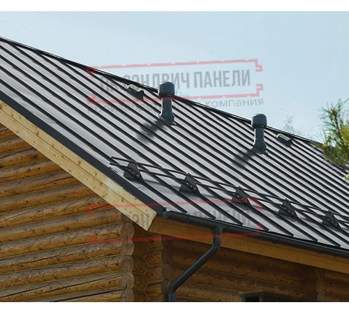 Фальц двойной стоячий Line 0,5 GreenCoat PuRALBT, matt RR23 темно-серый с пленкой на замках
