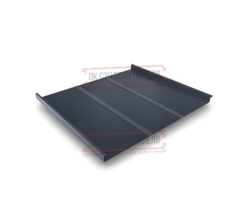 Фальц двойной стоячий Line 0,5 Satin Мatt RAL7016 серый антрацит с пленкой на замках