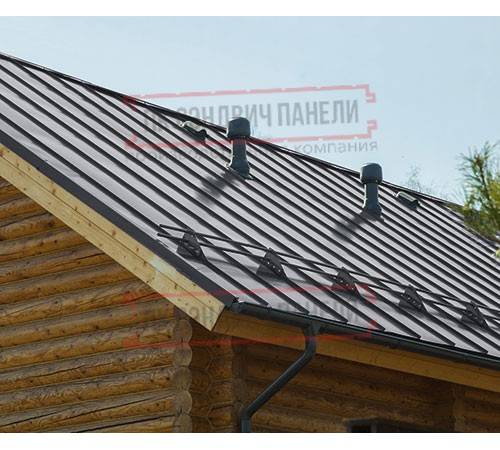 Фальц двойной стоячий Line 0,45 Drap RAL7024 мокрый асфальт с пленкой на замках