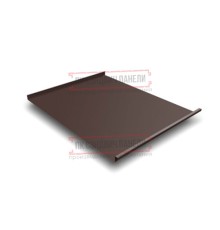 Фальц двойной стоячий 0,5 Satin Мatt RAL8017 шоколад с пленкой на замках
