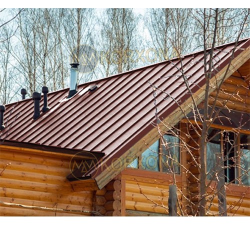 Кликфальц Line 0,5 Satin RAL3009 оксидно-красный с пленкой на замках