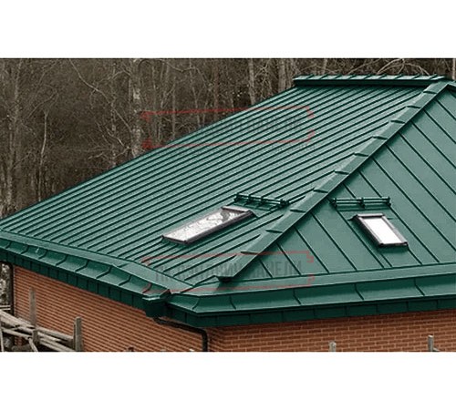 Кликфальц Pro 0,5 Satin Мatt RAL6005 зеленый мох с пленкой на замках
