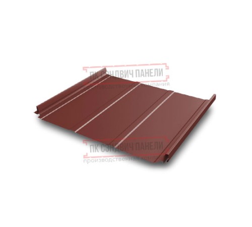 Кликфальц Pro Line 0,45 Полиэстер RAL3009 оксидно-красный с пленкой на замках