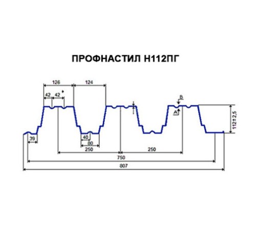 Продольно гнутый профнастил для укрытий конвейеров Н112ПГ-807, 0,7, в полимерном покрытии