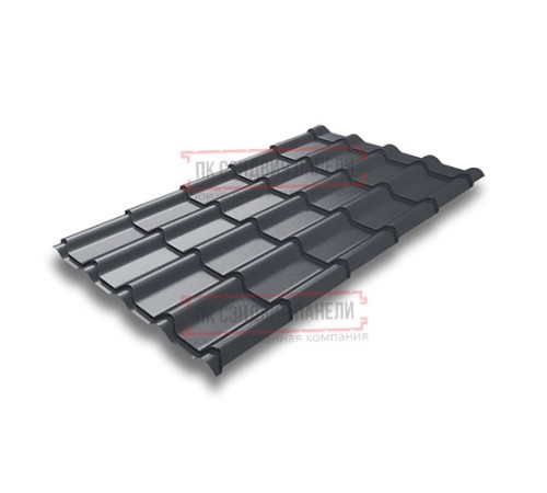 Металлочерепица Камея RAL7024 Drap-0.45