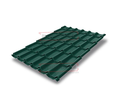 Металлочерепица классик плюс RAL6005 Satin-0.5