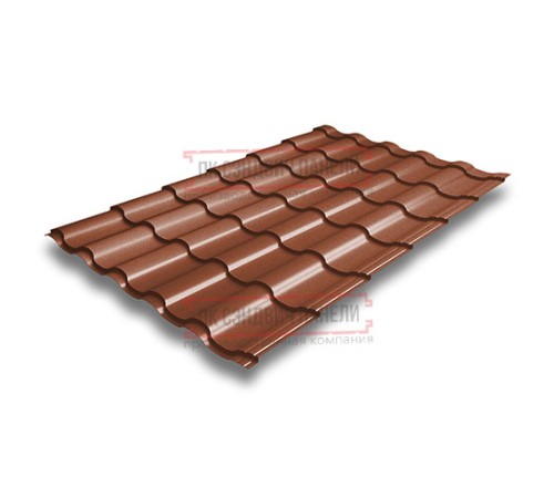 Металлочерепица Кредо RAL8004 Satin-0,5