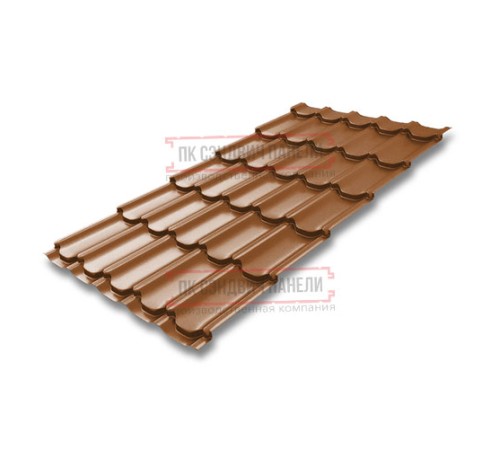 Металлочерепица Квинта плюс Cuprum Steel Quarzit-0.5