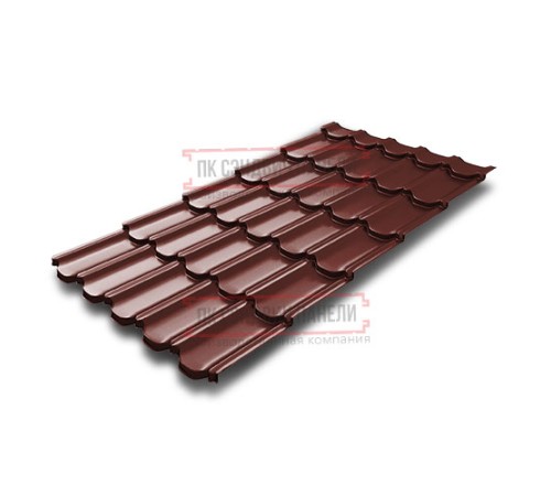Металлочерепица Квинта плюс 3D RAL3009 Satin-0,5