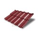 Металлочерепица модульная Квинта Uno 3D RAL3011 Satin-0,5