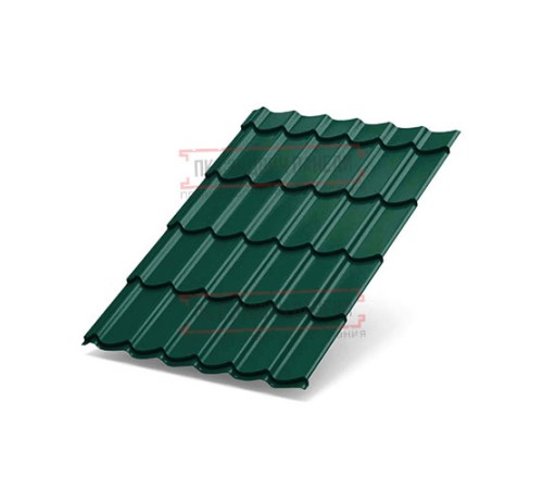 Металлочерепица Макси RAL6005 Viking E-0.5