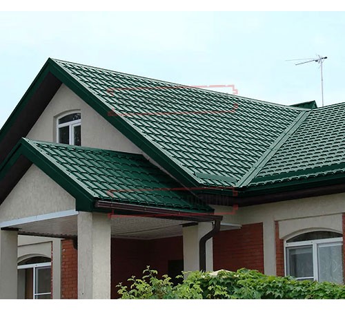 Металлочерепица Монкатта RAL6005 Quarzit lite-0,5