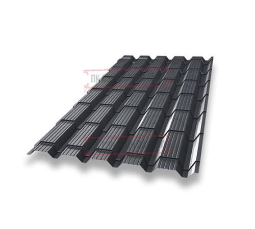 Металлочерепица Монкатта RAL7024 Velur-0,5