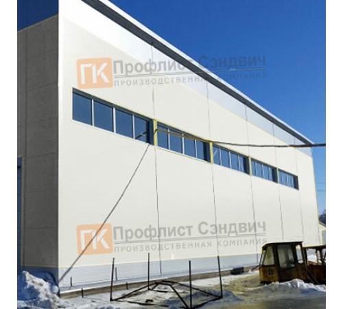 Сэндвич панели гладкие с пенополиизоциануратом, ширина 1000 мм, толщина 30 мм, 0.5/0.5, RAL9002
