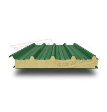 Сэндвич панели кровельные с пенополиизоциануратом, ширина 1200 мм, толщина 300 мм, 0.5/0.5, RAL6002