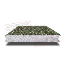 Сэндвич панели стеновые с пенополистиролом, ширина 1000 мм, толщина 150 мм, 0.5/0.5, милитари