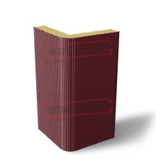 Угловая сэндвич-панель вертикальная из пенополиизоцианурата, 0.5/0.5, ширина 1000 мм, толщина 30 мм, RAL3005