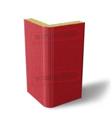 Угловая сэндвич-панель вертикальная из пенополиизоцианурата, 0.5/0.5, ширина 1200 мм, толщина 20 мм, RAL3020