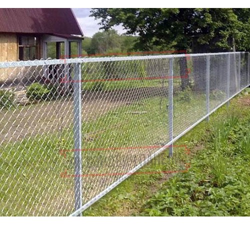 Сетка рабица оцинкованная 2,0x10 м, ячейка 50x50x2,5