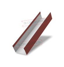 Крышка 65х40 жалюзи Milan,Tokyo 0,5 GreenCoat Pural BT, matt RAL 3009 оксидно-красный