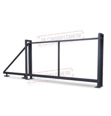 Ворота откатные Жалюзи 1,68х3,5 RAL 7024 без заполнения