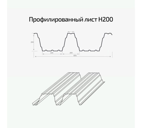 Профлист Н200-840 Оцинкованный-1.5