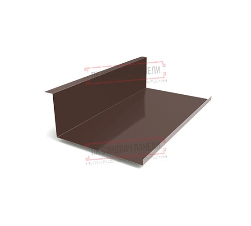 Планка примыкания нижняя 250х122х2000 Norman ПЭ-8017-0.5
