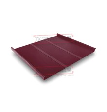 Фальц двойной стоячий Line 0,5 Velur RAL3005 красное вино с пленкой на замках