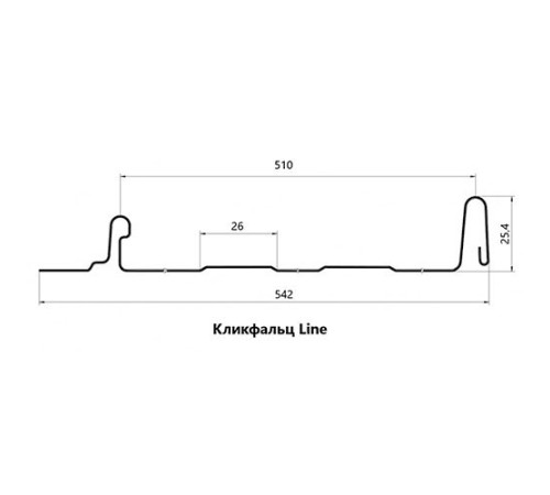 Кликфальц Line 0,5 PurPro Мatt 275 RAL7024 мокрый асфальт