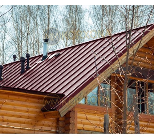 Кликфальц Line 0,5 Satin Мatt RAL3005 красное вино