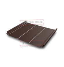Кликфальц Pro Line 0,5 Стальной бархат RAL8017 шоколад с пленкой на замках