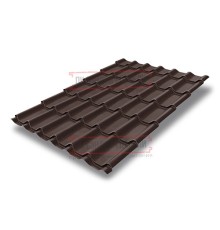 Металлочерепица классик плюс RAL8017 Quarzit lite-0.5