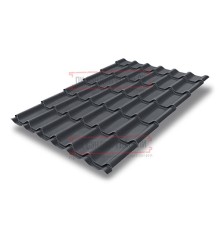 Металлочерепица классик плюс RAL7024 Velur20-0.5
