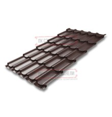 Металлочерепица Квинта плюс RR887 GreenCoat Pural-0.5