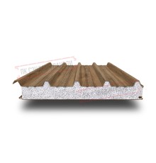 Сэндвич панели кровельные с пенополистиролом, ширина 1000 мм, толщина 250 мм, 0.5/0.5, дуб античный