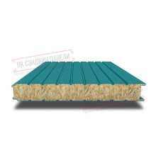 Сэндвич панели стеновые с минеральной ватой, ширина 1000 мм, толщина 160 мм, 0.5/0.5, RAL5021