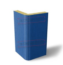 Угловая сэндвич-панель вертикальная из пенополиизоцианурата, 0.5/0.5, ширина 1200 мм, толщина 20 мм, RAL5005