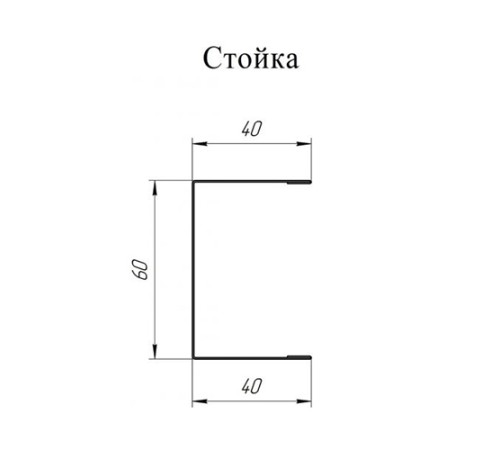 Стойка жалюзи Milan,Tokyo 0,45 Drap ST RAL 9005 черный