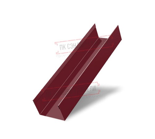 Стойка жалюзи Texas 0,7 PE с пленкой RAL 3005 красное вино