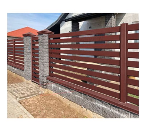 Ламель лицевая 150 жалюзи Texas 0,5 Velur RAL 3009 оксидно-красный