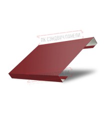 Ламель лицевая 125 Texas стартовая/финишная для калиток и ворот 0,45 PE с пленкой RAL 3011 коричнево-красный