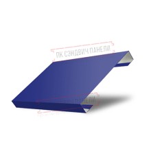 Ламель лицевая 125 Texas стартовая/финишная для калиток и ворот 0,45 PE с пленкой RAL 5002 ультрамариново-синий