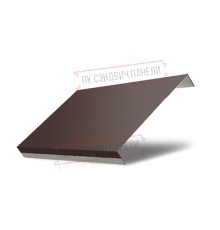Ламель обратная 125 жалюзи Texas 0,7 PE с пленкой RAL 8017 шоколад