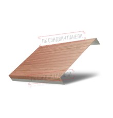 Ламель обратная 125 жалюзи Texas 0,45 Print Elite White Wood