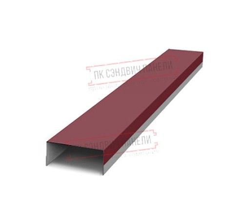 Крепежная планка верхняя Texas 0,45 Drap RAL 3005 красное вино