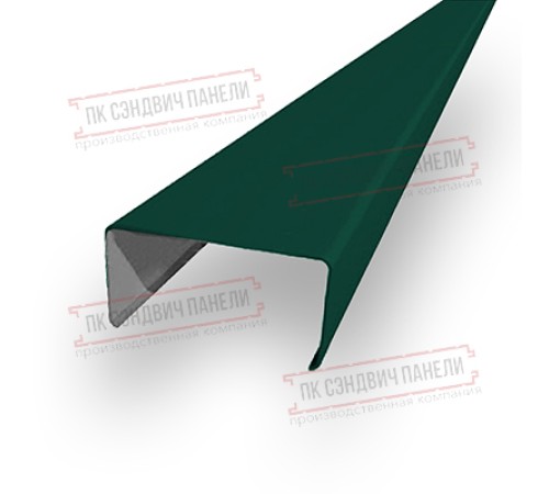 Декоративная планка П - 60х30, ПЭ, Ral 6005 - 0,5мм