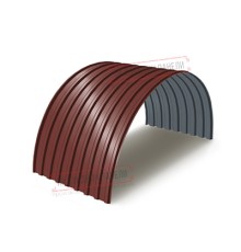 Профнастил МП20ПГ-0.7, Ширина-1100, Полиэстер RAL3009